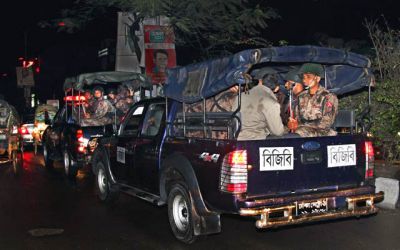 Bangladesh BGB on patrol in Gulshan Baridhara diplomatic zone