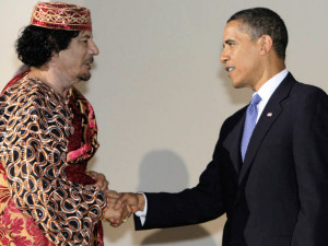 Gaddafi, the Jewish leader of Libya meets, President Hussein Obama,-www.jatirkhantha.com.bd