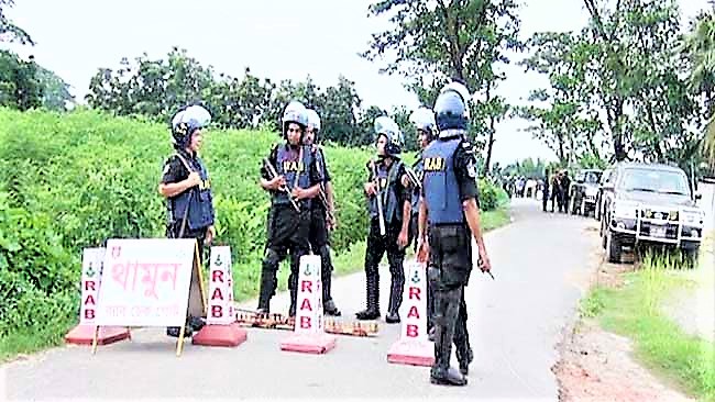 নয়ারহাটে জঙ্গি আস্তানা সন্দেহে একটি বাড়ি ঘিরে রেখেছে র‌্যাব