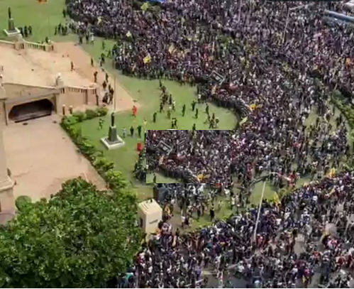 কেউ ঠেকাতে পারলোনা শ্রীলঙ্কার বিক্ষুদ্ধ জনতাকে