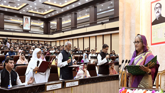 গাজীপুর বরিশাল খুলনা সিটি মেয়রদের শপথ করালেন প্রধানমন্ত্রী