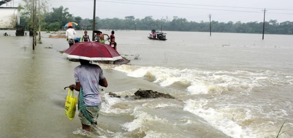 টানা বৃষ্টি-পাহাড়ি ঢলে-সিলেটে বন্যা