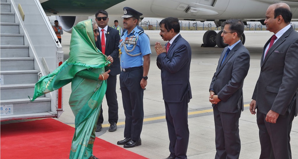 নয়াদিল্লি পৌঁছেছেন প্রধানমন্ত্রী শেখ হাসিনা