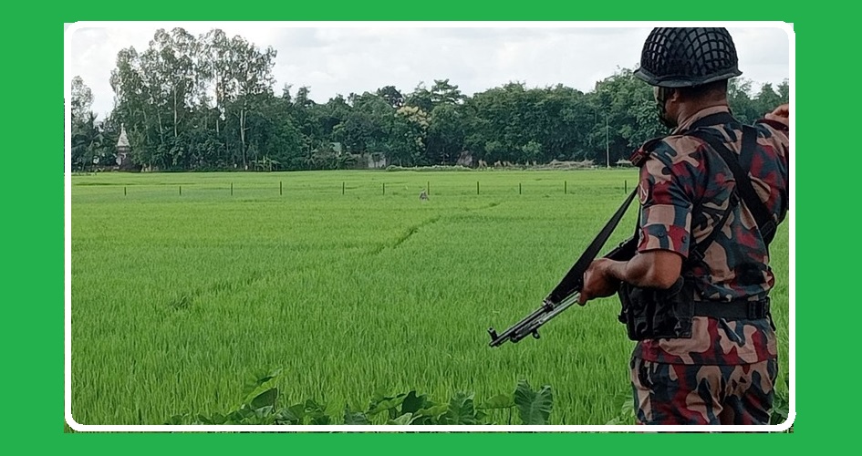 ইন্ডিয়ার কাঁটাতারের বেড়া-বিজিবির বাধায় পন্ড