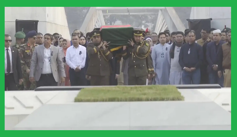 জানাজায় মানুষের ঢল-রাষ্ট্রীয় মর্যাদায় স্বামীর পাশে দাফন খালেদা জিয়াকে