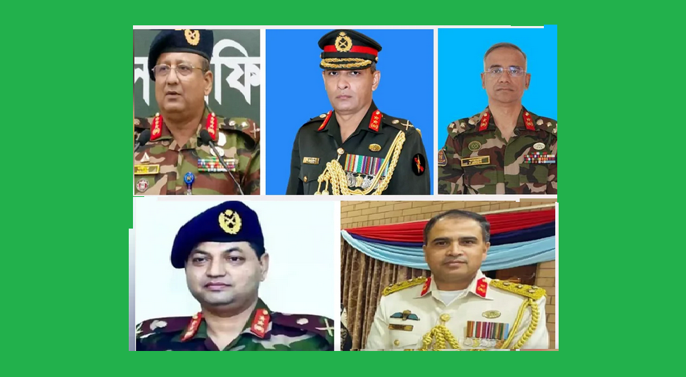 সেনাবাহিনীর শীর্ষ পদ সিজিএস পিএসও ও ডিজিএফআই প্রধান এ রদবদল