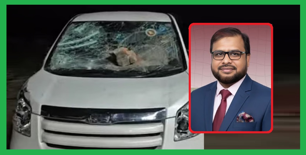 বিএনপি নেতাকর্মীরা ভাঙ্গল জামায়াত এমপির গাড়ি 