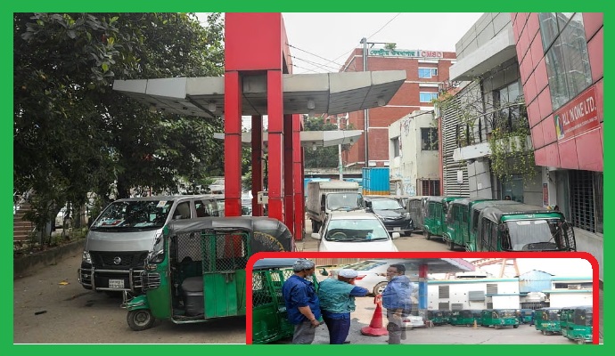 সিএনজি গ্যাসের হাহাকার-গাড়ি চলে না চলে না রে…..
