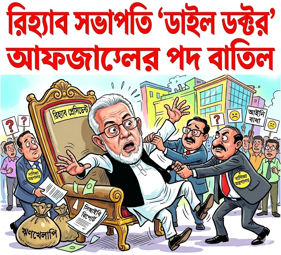 রিয়াদ সভাপতি ‘ডাইল ডক্টর’ আলী আফজালের পদ বাতিল 