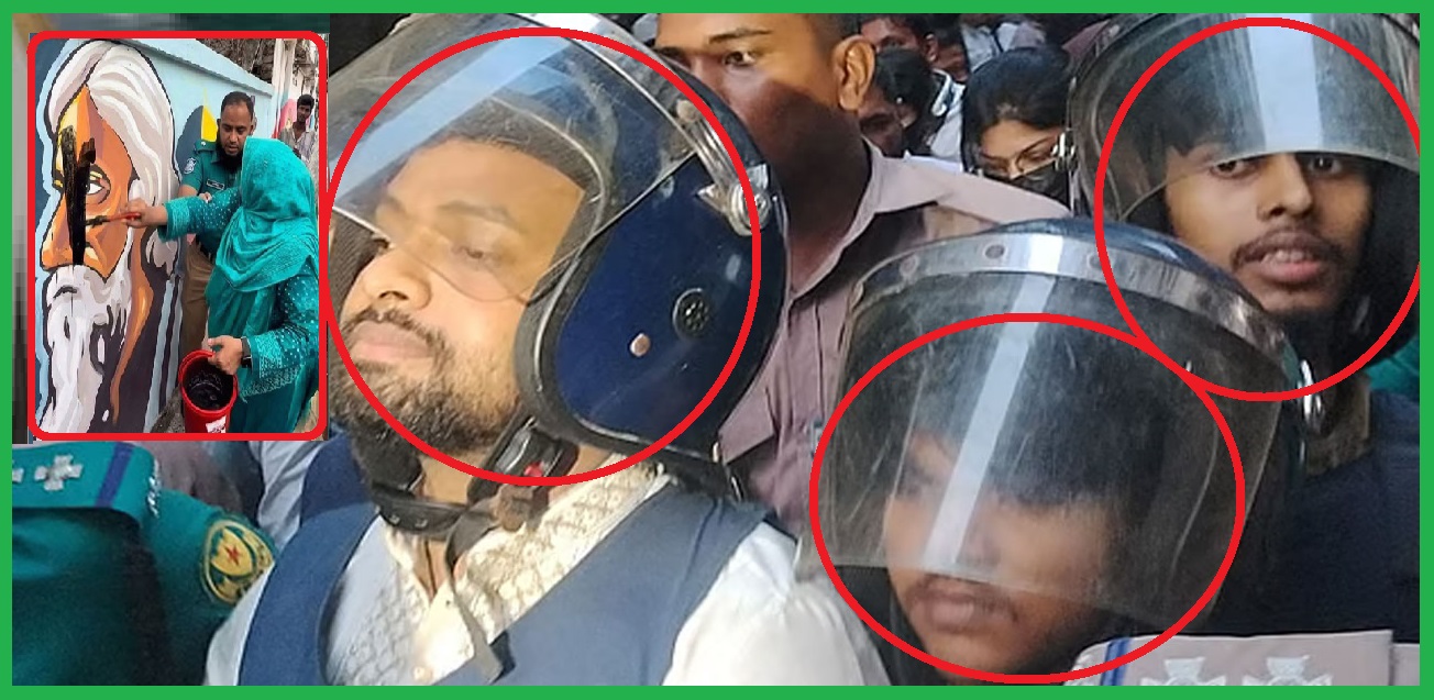 ‘রবীন্দ্রনাথের মুখে কালি’ অতি-বিপ্লবীরা রিমান্ডে
