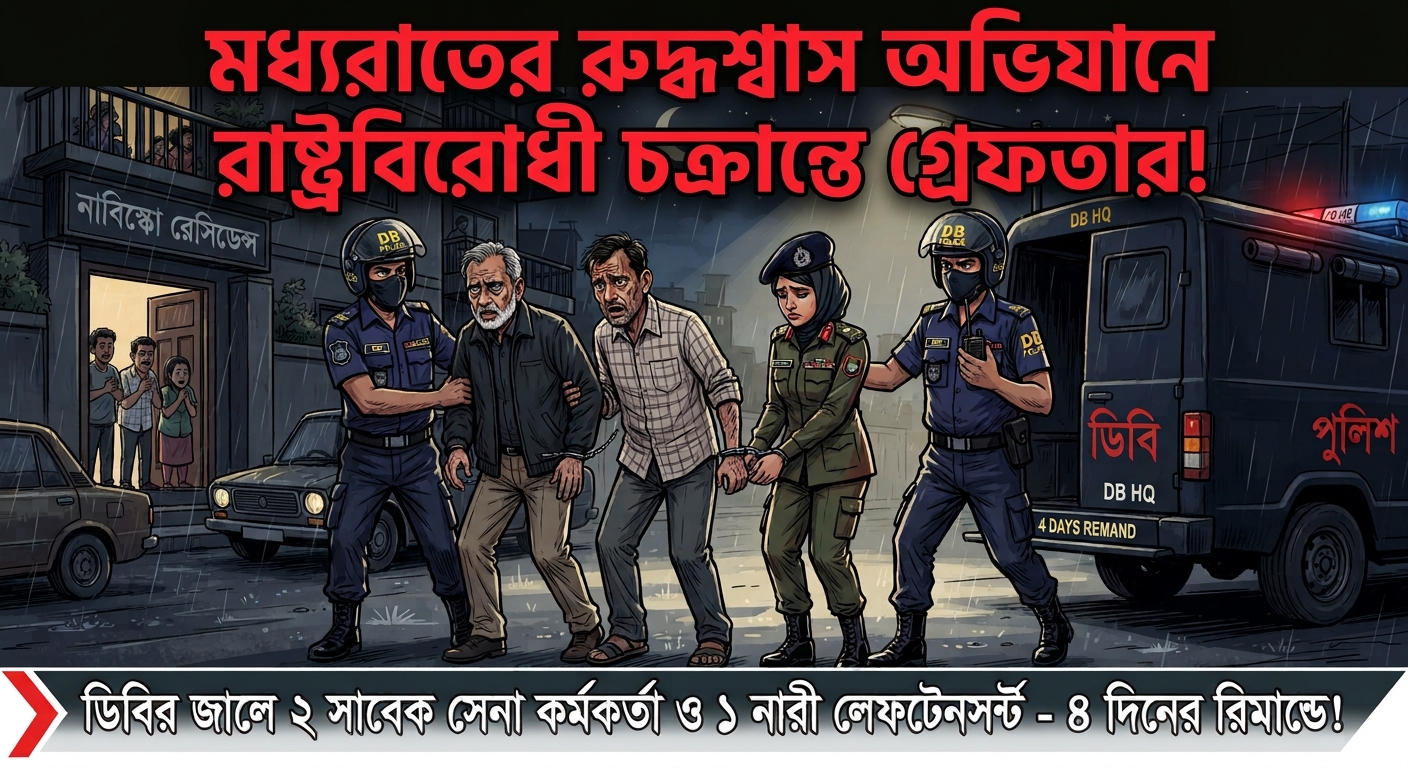 সরকার বিরোধী চক্রান্ত দুই সেনা কর্মকর্তা পাকড়াও