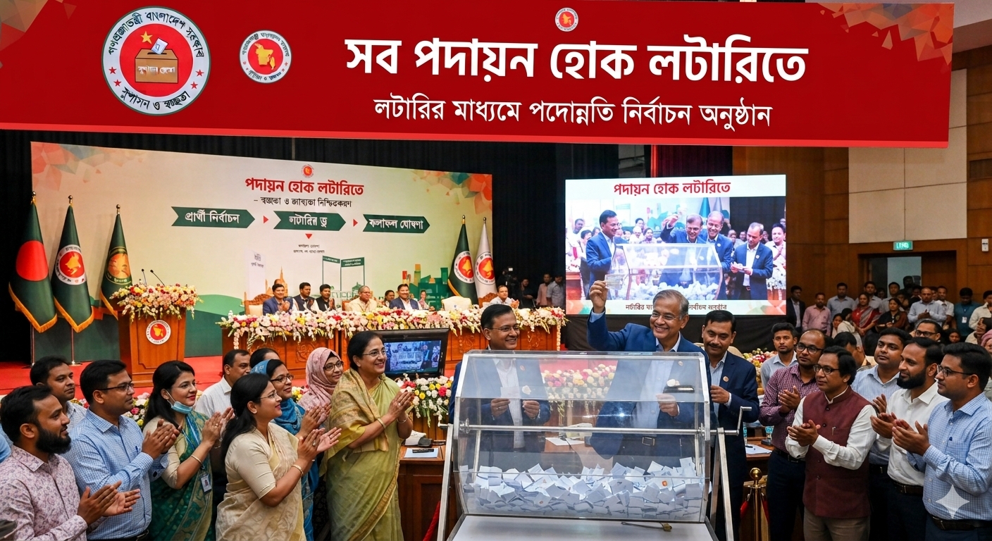 বাণিজ্য বন্ধে সচিব থেকে সাবরেজিস্ট্রার সব পদায়ন হোক লটারিতে